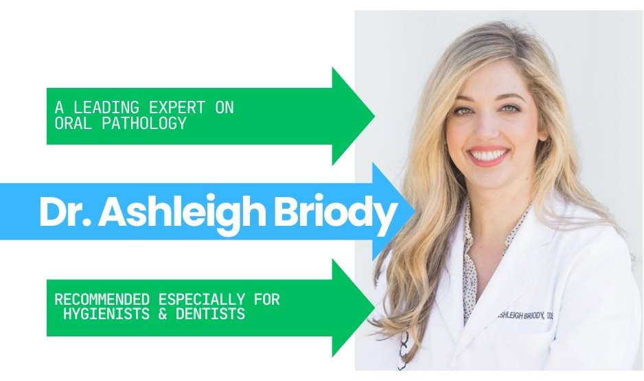 Dr. Ashleigh Briody with arrows and verbiage about her appearance at AS24